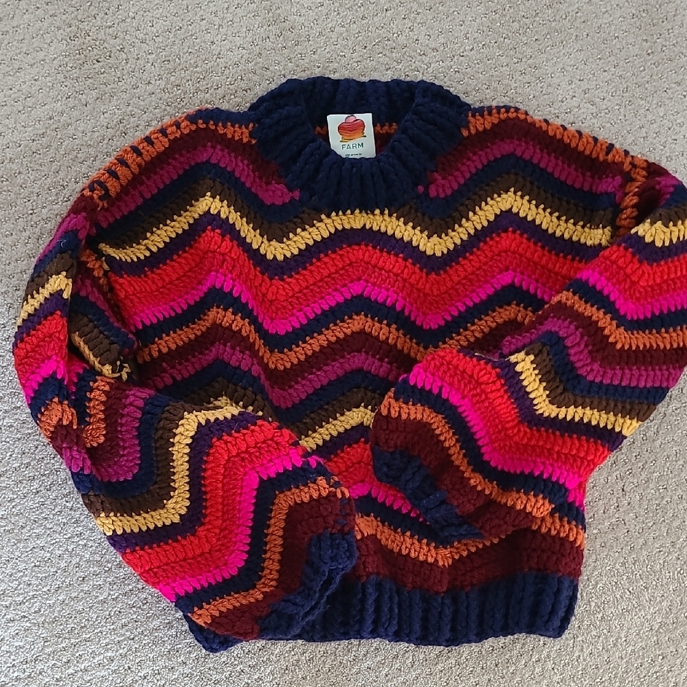 Colorful Chevron Knit Sweater